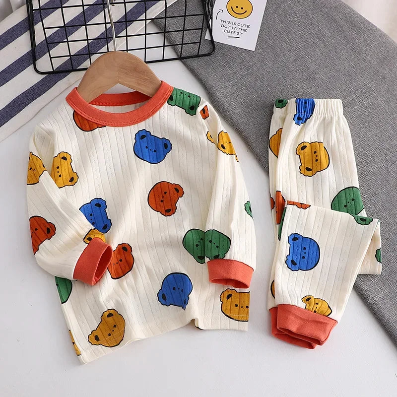 Children Loungewear Long Sleeve Set Colorful 3-4Y