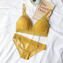 Lace underwear women Yellow