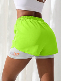 Women's High Rise Yoga Shorts Lemon Yellow M