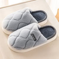 Plush Slippers For Indoor Floor Bedroom Light gray