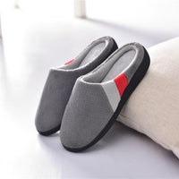 Coral Fleece-lined Fuzzy Indoor Slippers Grey