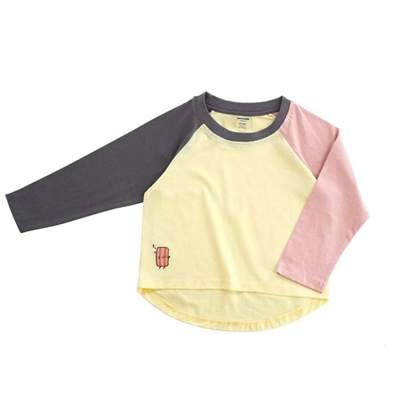 With Children In Color Raglan Long-Sleeved T-shirt With