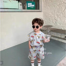 Summer Printed Children Cartoon Summer Short Sleeve T-shirt Shorts