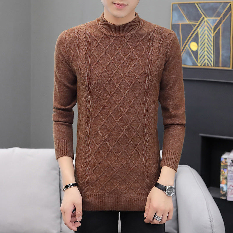 Men's cashmere padded sweater Coffee