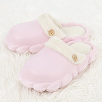 Detachable Shoes Winter Slippers For Women Waterproof Slippers Pink