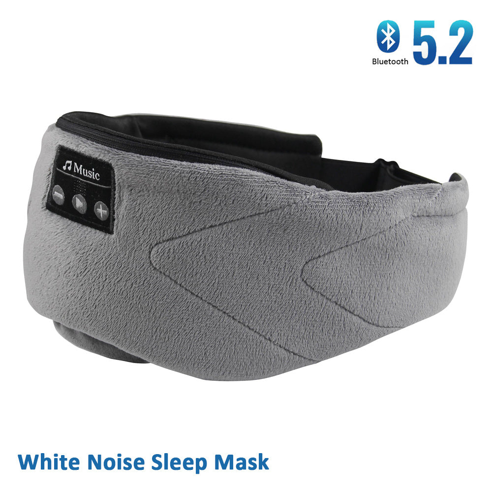 White Noise Bluetooth Sleep Eye Mask Grey White Noise Versions USB