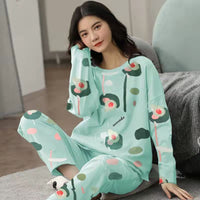 Pajamas Set Women Blue fruit