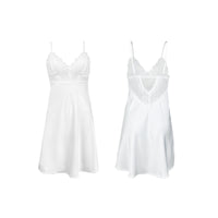 Satin Lace Stitching Slip Nightdress