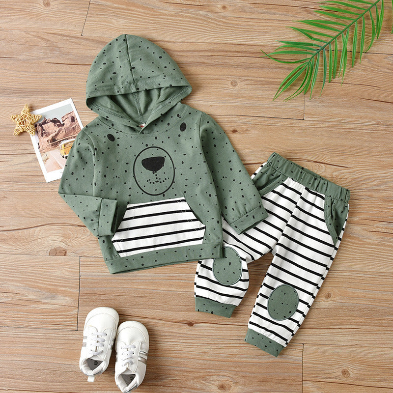 Boy's Hooded Spring And Autumn Wear