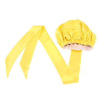 Double satin turban hat Yellow