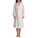 Women Flannel Robe Sleepwear Floral Print as shown picture2 S