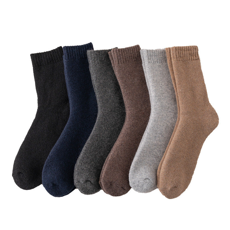 Warm Wool Socks Men Thickened Fleece Lined