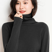 Turtleneck Cashmere Sweater Pure Cashmere Black