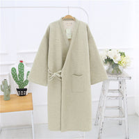 Loose Cotton Sweat-Steaming Bathrobe