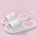 New Wave Pattern Design Slippers Indoor Fashion White Pink