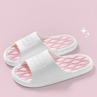 New Wave Pattern Design Slippers Indoor Fashion White Pink