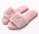 Plush slippers for women Rose Red