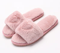 Plush slippers for women Rose Red