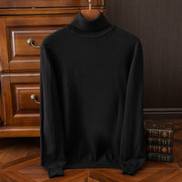 Men's Casual Turtleneck Sweater Keep Warm Black