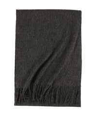 Pure Color Water Ripple Cashmere Warm Scarf Carbon Gray 180cm