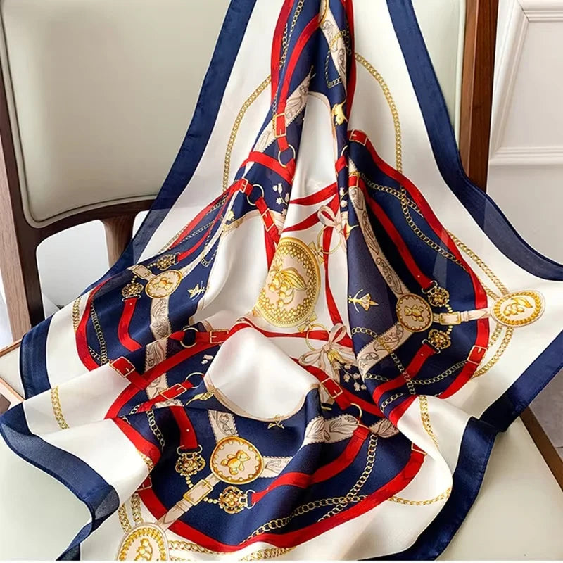 70cm Silk Square Scarf Scarf A13 One Size