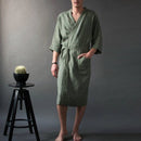 Bathrobe Bath Robe Dressing Gown Loungewear Sleepwear Green