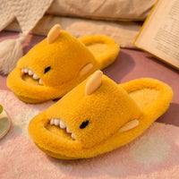 Shark Slippers Fluffy Slippers Yellow