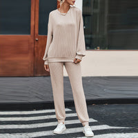 Comfortable Long-sleeved And Trousers Loungewear Set