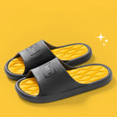 New Wave Pattern Design Slippers Indoor Fashion Black Yellow