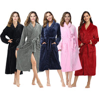 lapel bathrobe women robe