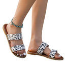 Leopard Print Flat Slippers For Women