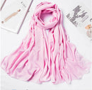 Monochrome matte satin headscarf Light pink 180x70cm