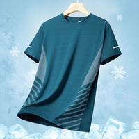 T-shirt Silk Thin for Men Green L(50 kg-60 kg)