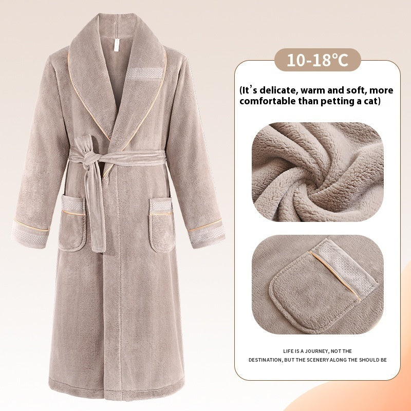 Milk Fiber Mid-length Men's Lounge Robe