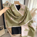 Cashmere-like Thick Warm Tassel Decorative Scarf