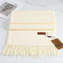 Women's Fashion Scarf Imitation Cashmere FYR330 32 Beige 190x68cm With Tassels