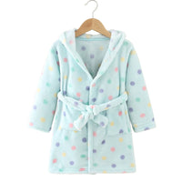 Children Hooded Flannel Bathrobe EF50H0 Size 120 (5-6 Years)