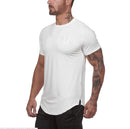 New Gym Wear Plain Shirts Custom Mens Fitness Sports Clothing White