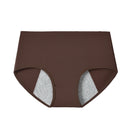 High Waist Cotton Women's Panties Leak Proof Brown 1pc XXXL (75-80kg)