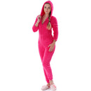 Winter Warm Pyjamas Fluffy Jumpsuits Sleepwear Rose Red