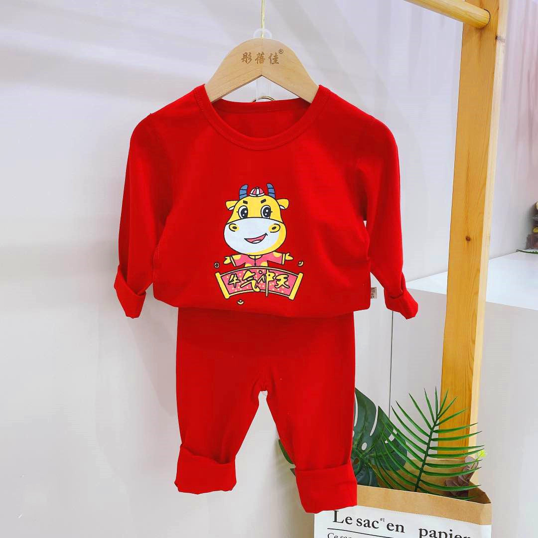 Home Service Suit Chinese Red Autumn Clothing Suit