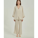 Luxury Silk Two-piece Loungewear Set For Women