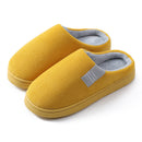 Corduroy Slippers - Home shoes Yellow