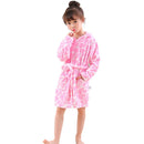 Children Hooded Flannel Bathrobe EF50A0 Size 140(9-10 Years)