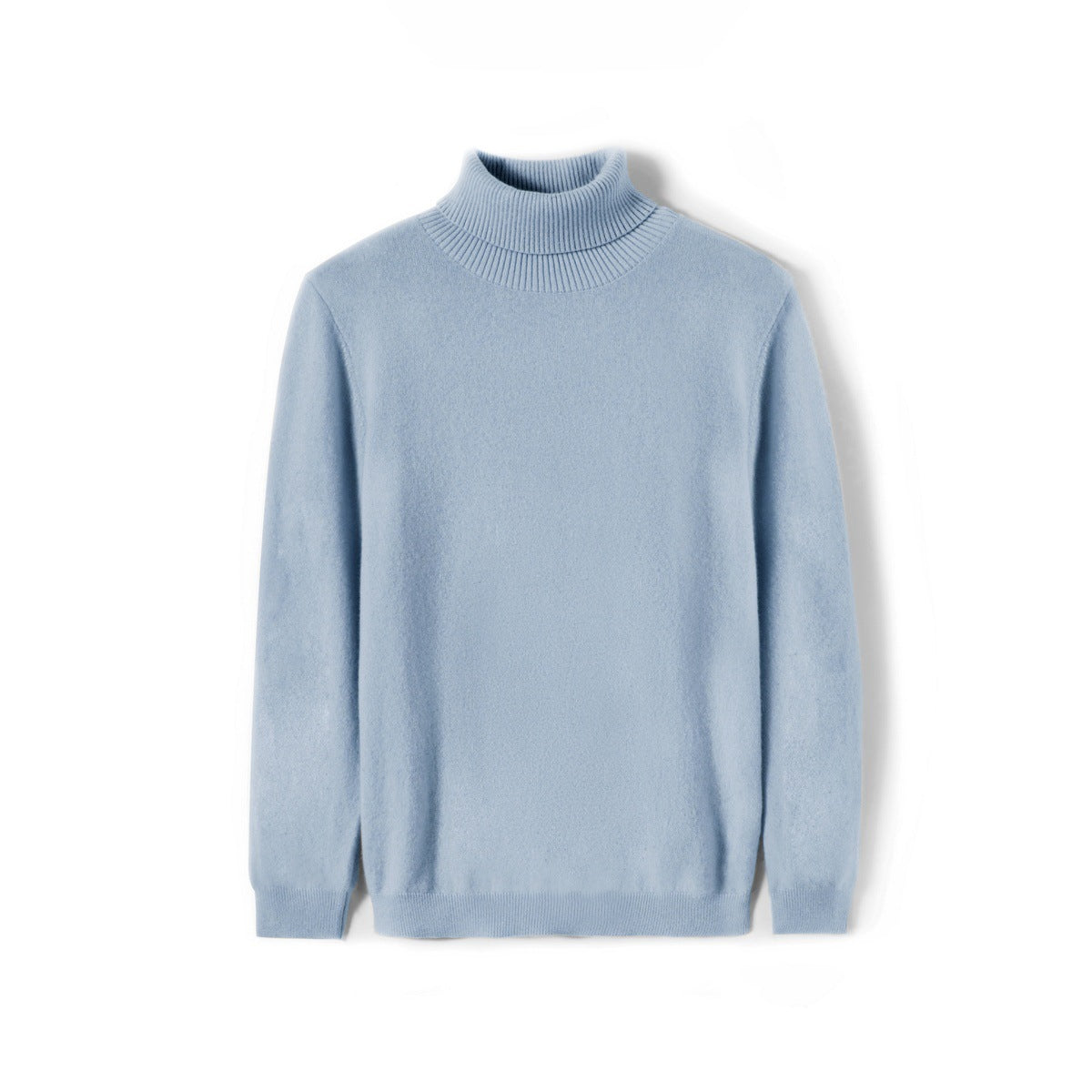 Turtleneck Sweater Multicolour Fine Wool Sweater Sky Blue