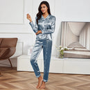 Spring women Silk Pyjamas set