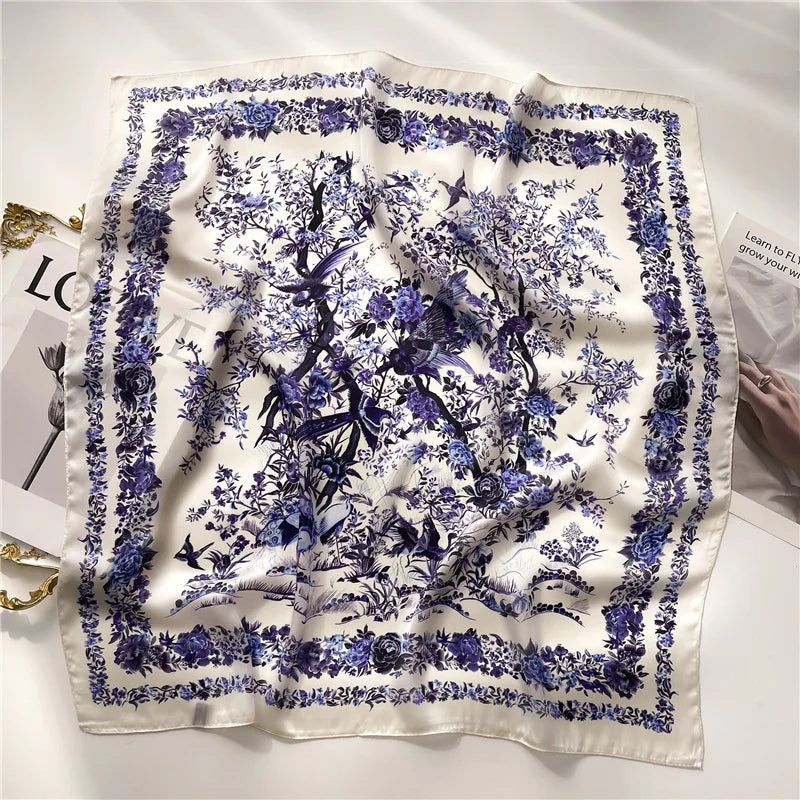 New Fashion Printed Women's Scarf JNC364-01 70X70cm