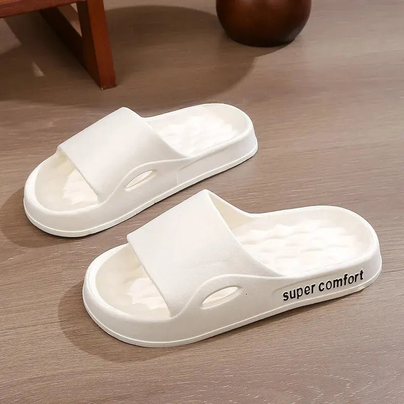 Thick Platform Slippers White 42-43