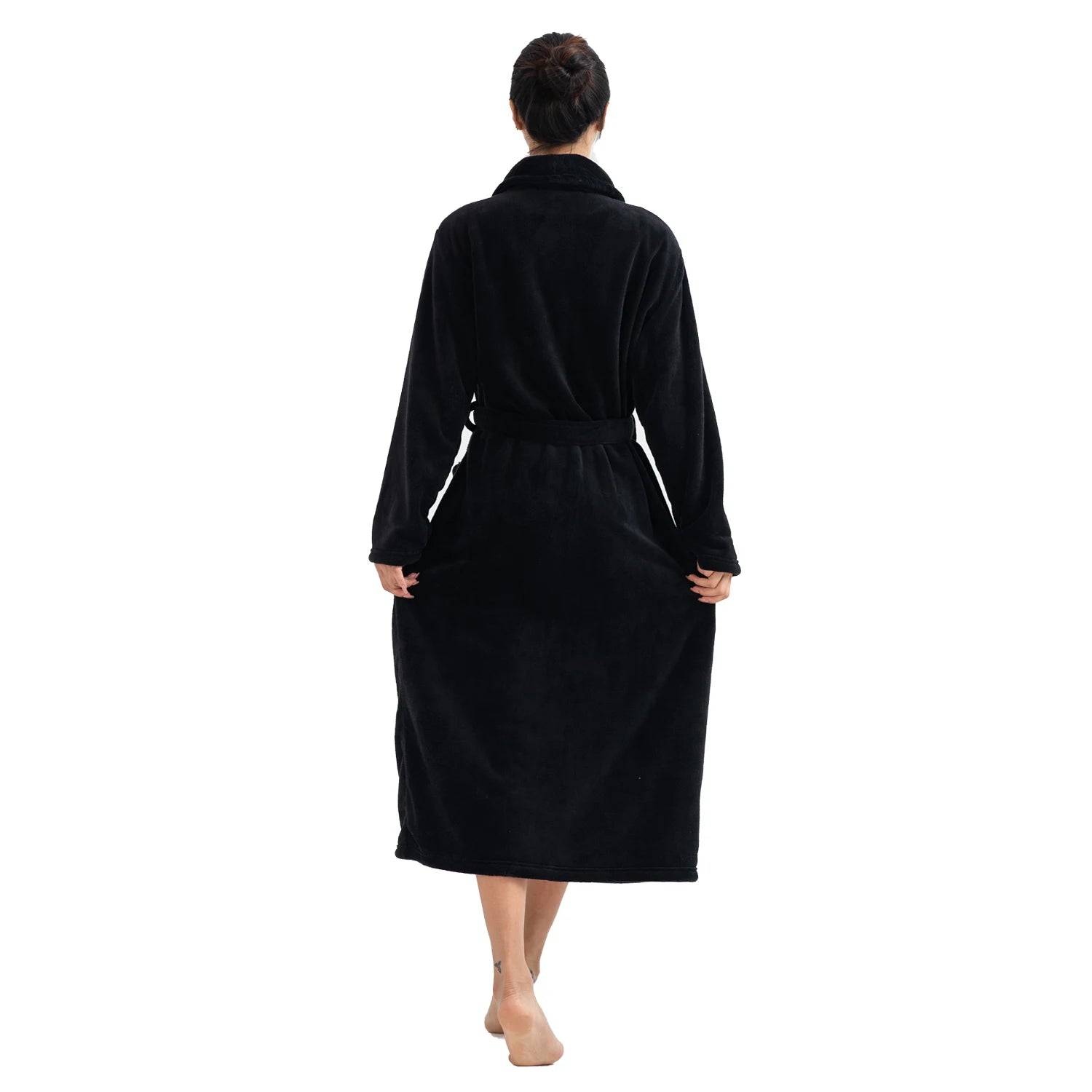 lapel bathrobe women robe