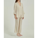 Luxury Silk Two-piece Loungewear Set For Women